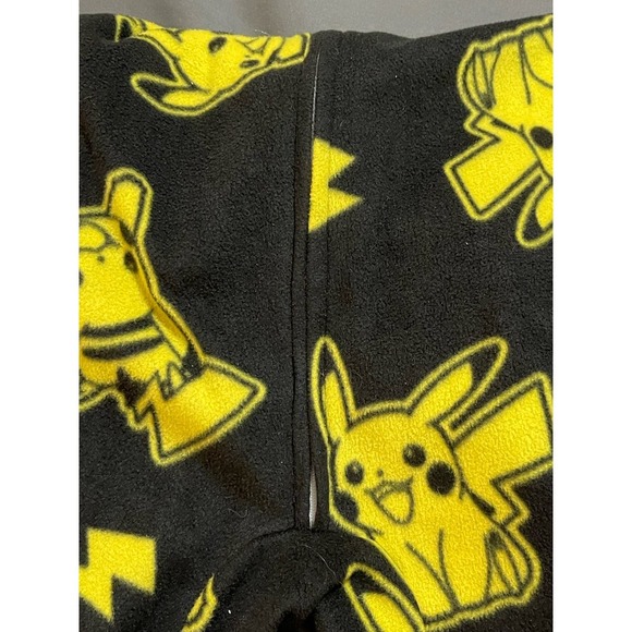 Pokémon Pikachu Big Kid Pajamas Onesie with Hood Yellow Size Large 12/14 - Picture 6 of 8